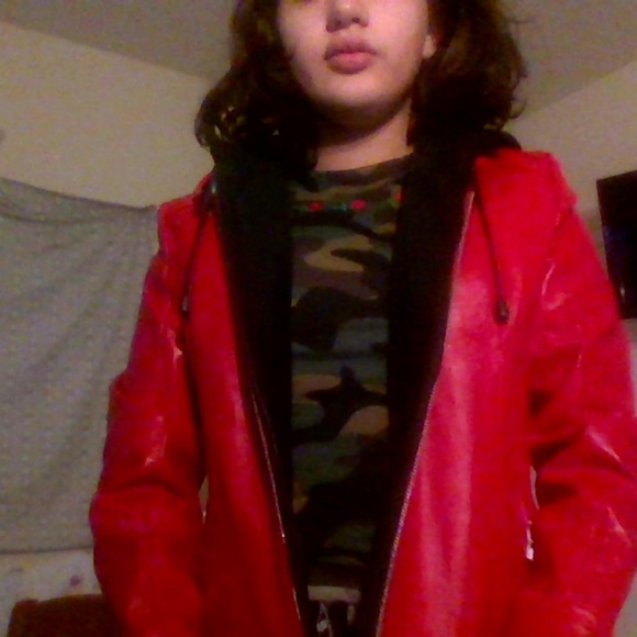 red authentic leather jacket - Picture 4 of 4